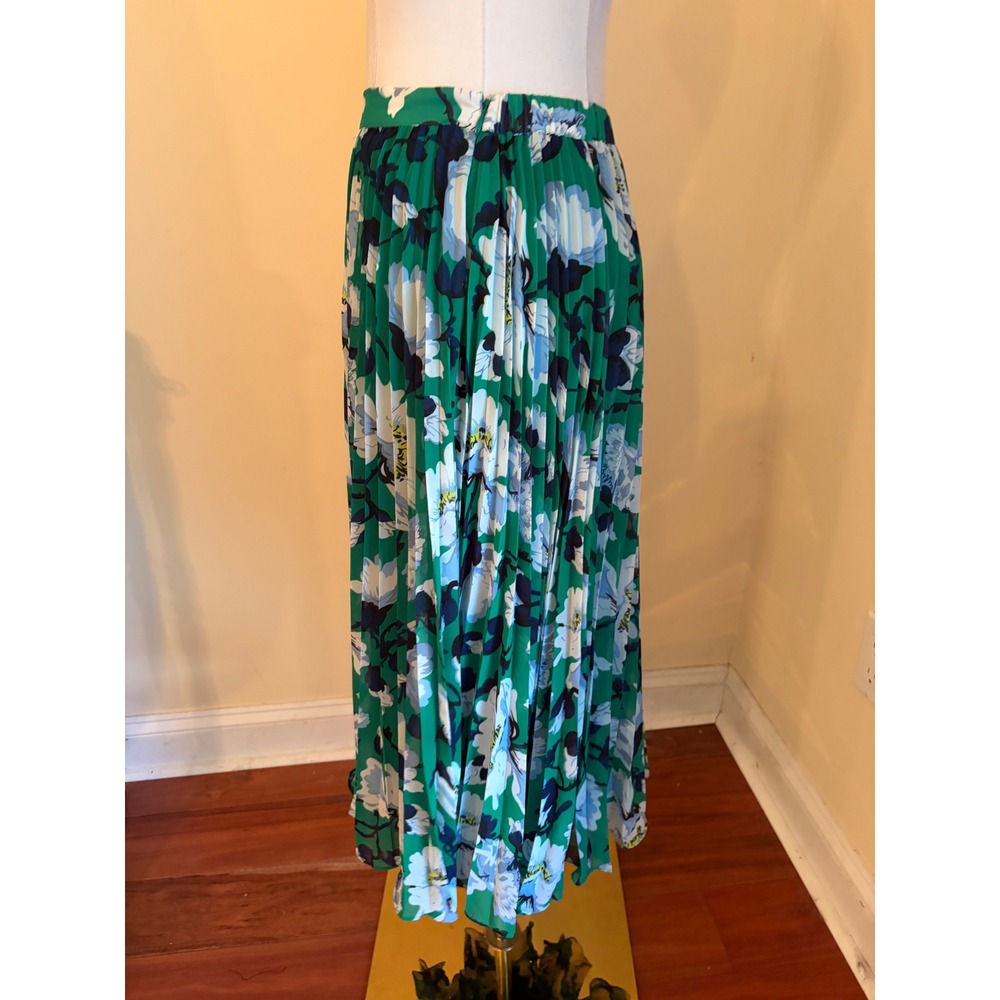 Maeve Anthropologie Roseanna Green Floral Pleated Midi Skirt XS - Picture 7 of 9